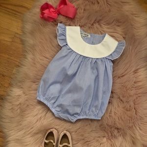 Baby girl smocked bubble